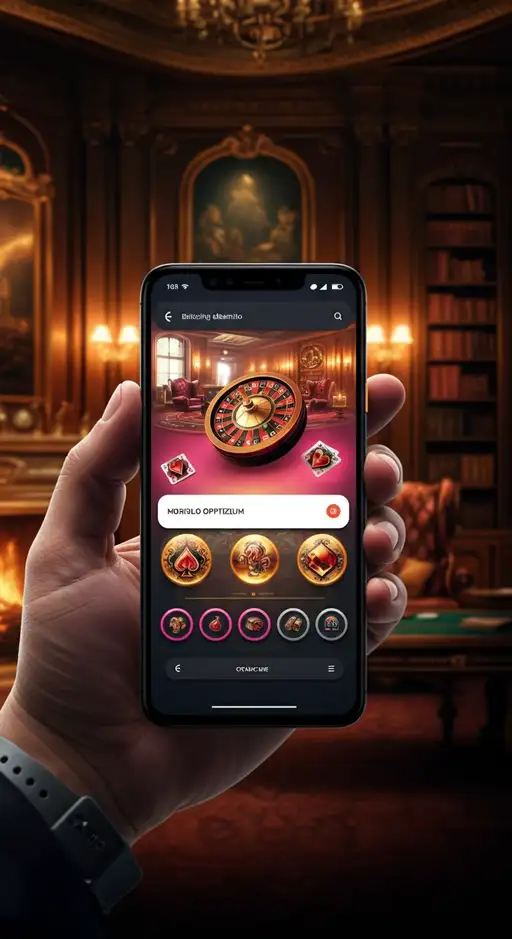 Vipzino Casino mobiele app interface met slots en sportsbook op smartphone en tablet